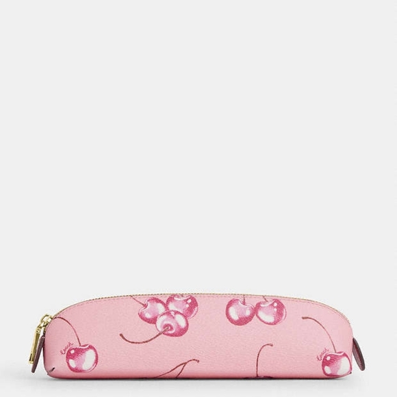 Coach Pencil Case With Cherry Print - Picture 1 of 8